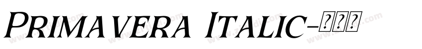 Primavera Italic字体转换
